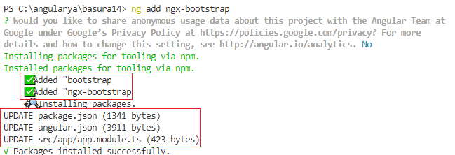 Instalación ngx-bootstrap