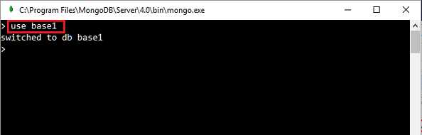 MongoDB crear base de datos