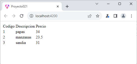 creación servicios
