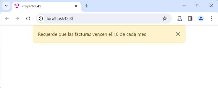 Angular Bootstrap componente alerta