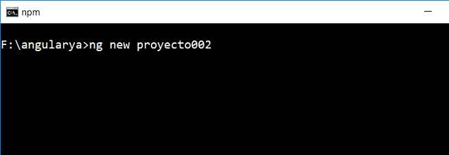 crear proyecto en angular