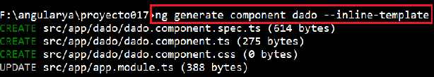 Angular.CLI ng generate component dado --inline-template