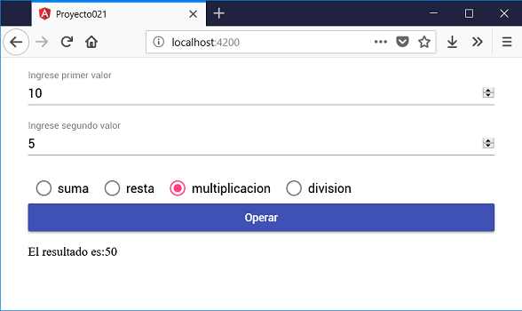 Angular Material: formularios - selectores mat-radio-button y mat-radio -group