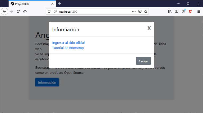 Angular y Bootstrap con CDN