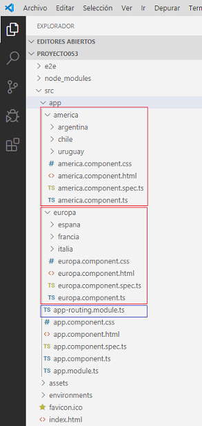 Router rutas anidadas angular