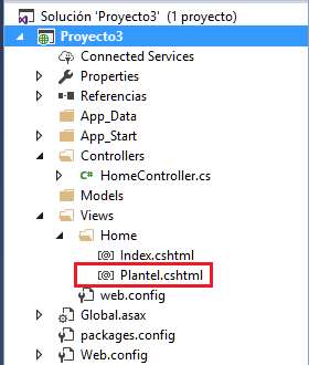 Microsoft Visual Studio - MVC con C# - Crear vista