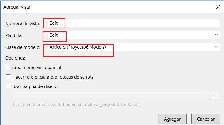 Microsoft Visual Studio - Nuevo Proyecto MVC con C# con Modelo Vista Controlador