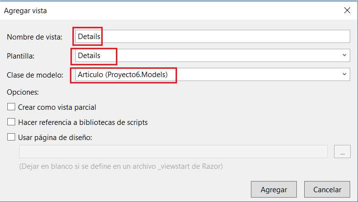 Microsoft Visual Studio - Nuevo Proyecto MVC con C# con Modelo Vista Controlador