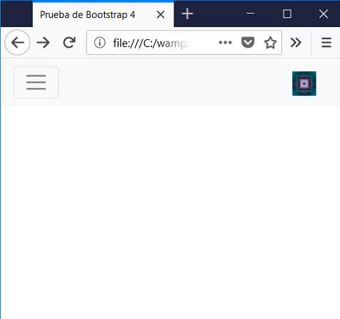 bootstrap 4 navbar boton de hamburguesa
