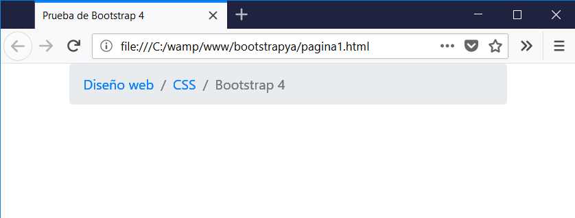 bootstrap 4 breadcrumb