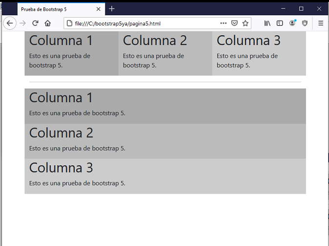 bootstrap 5 columnas de diseño automático
