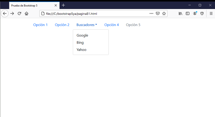 bootstrap 5 nav drowpdown