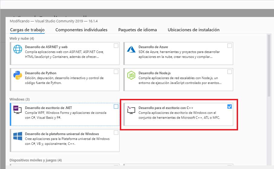 entorno del visual C++