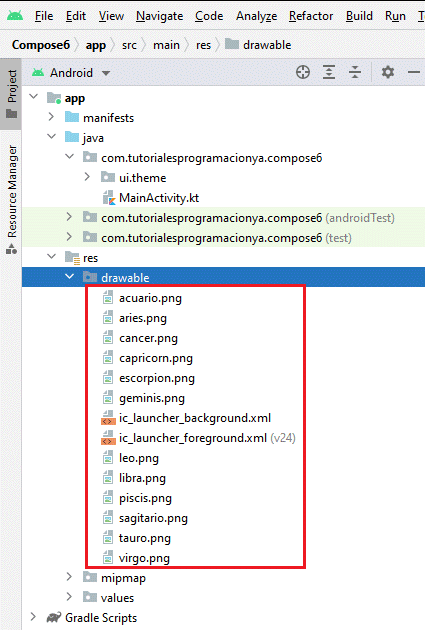 imágenes signos del zodiaco Jetpack Compose