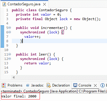 Secuencia de sincronización con bloqueo seguro