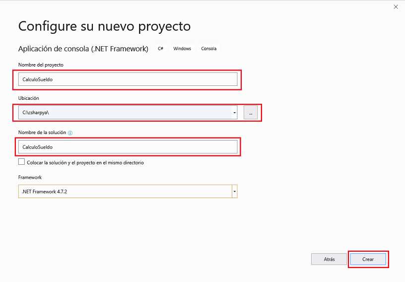Microsoft Visual Studio - Nuevo Proyecto