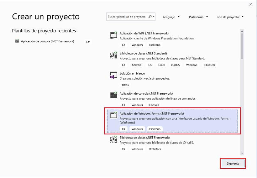 Proyecto Windows Forms