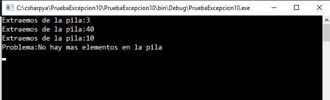 C# excepciones propias