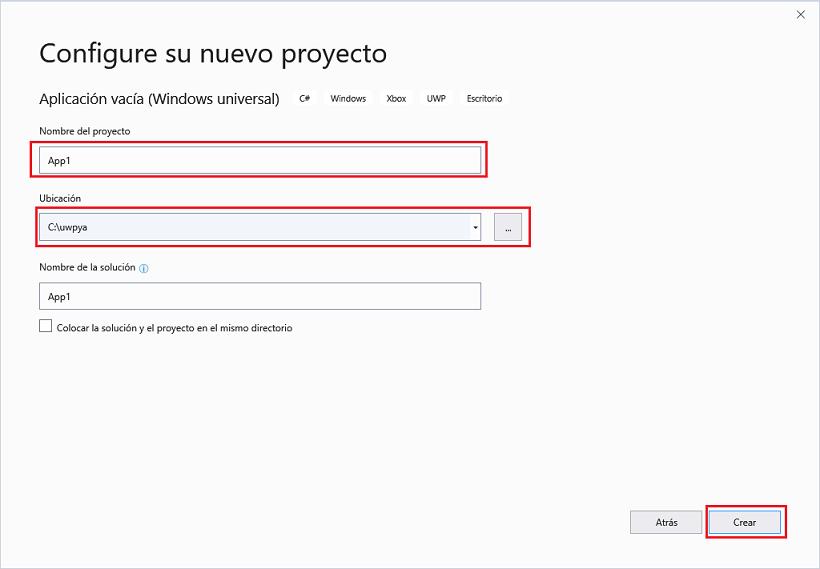 entorno del visual Studio 2019