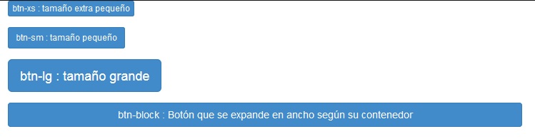 button tamaños en bootstrap