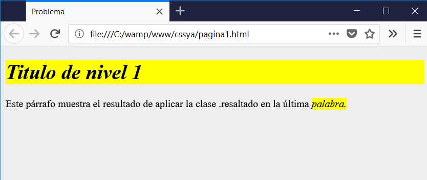 definicion de clases en css