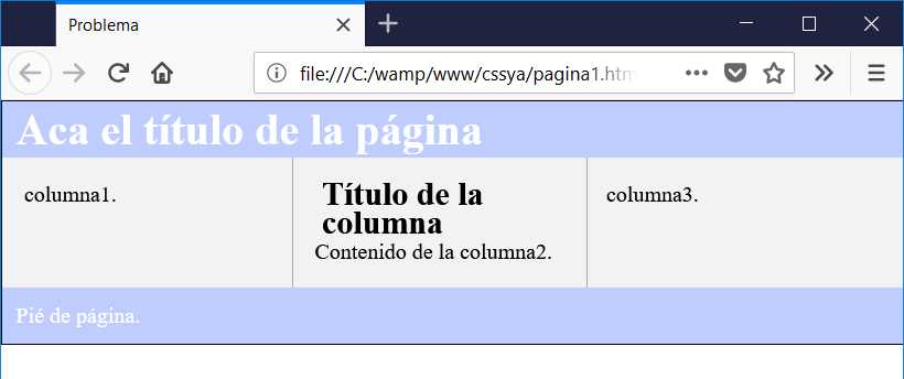 3 columnas no responsive