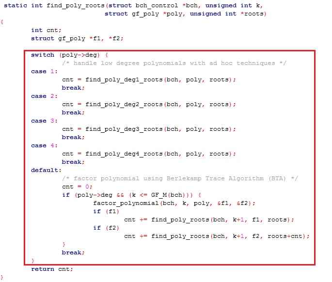 switch en el código fuente de Linux