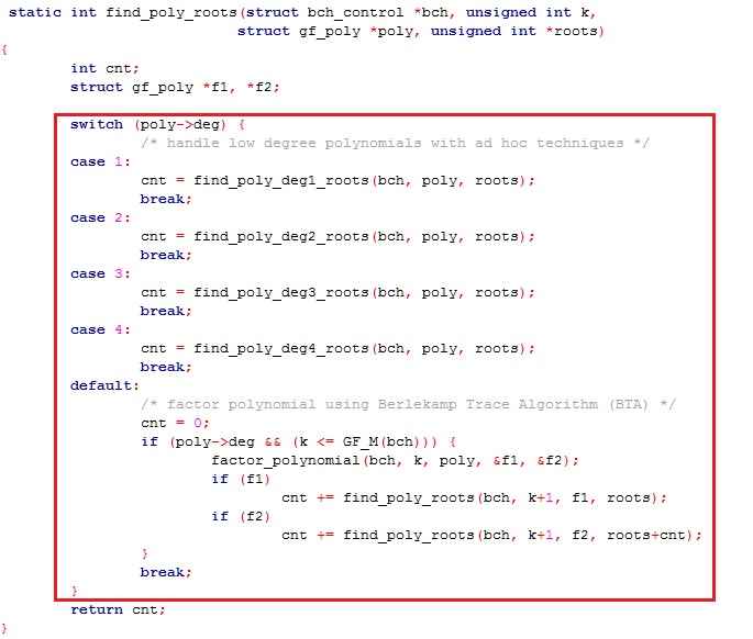 switch en el código fuente de Linux