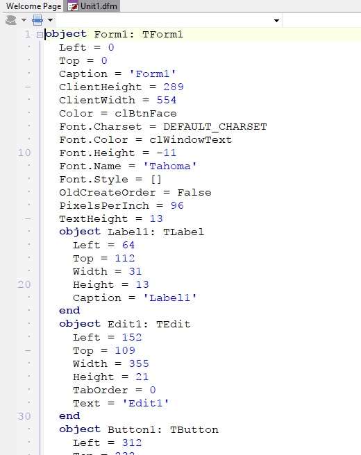 Tool Palette - Delphi