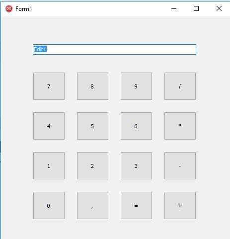 Interfaz calculadora - Delphi