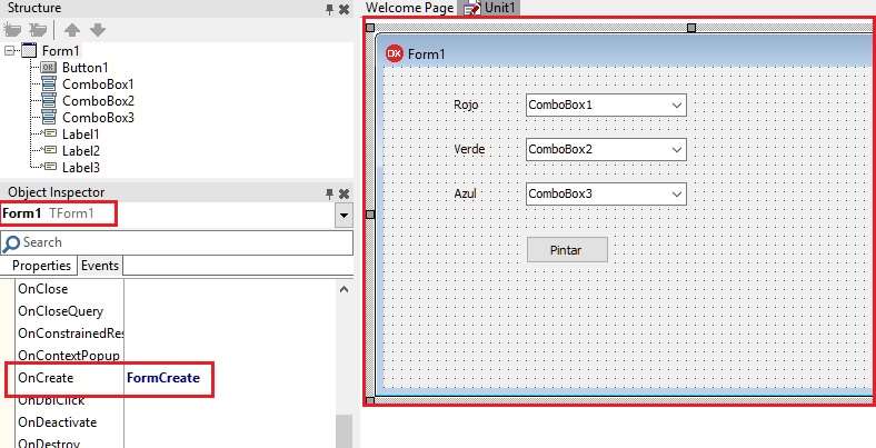 TComoboBox VCL Delphi