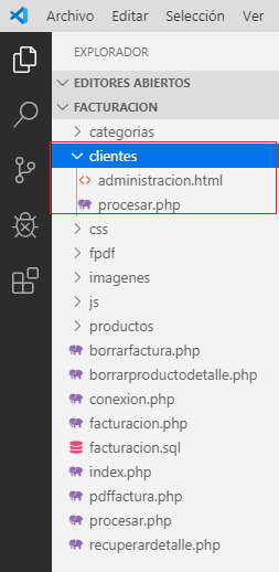 facturación en PHP