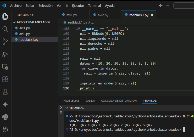 Secuencia de eliminaci&oacute;n y rebalanceo en un &aacute;rbol AVL