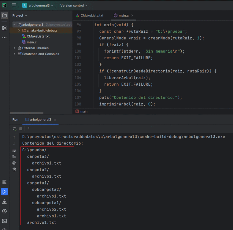 Diagrama jerárquico adicional generado a partir del árbol