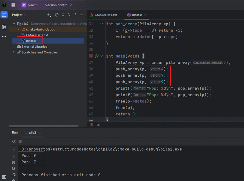 Comparaci&oacute;n visual entre pila est&aacute;tica y din&aacute;mica
