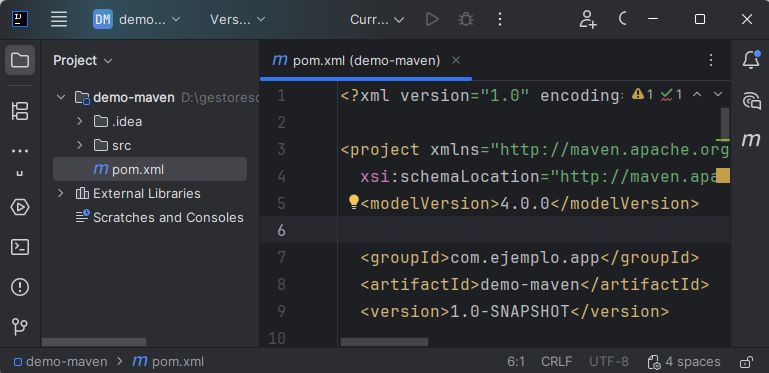 Importación de proyecto Maven en IntelliJ IDEA