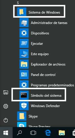 simbolo del sistema windows