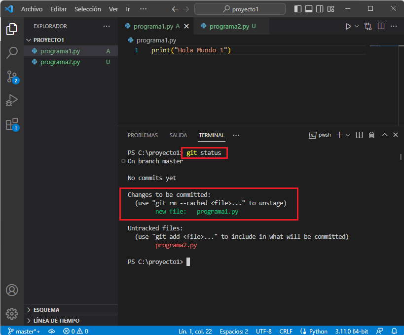 git status