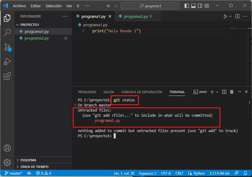 git status