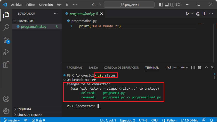 git status