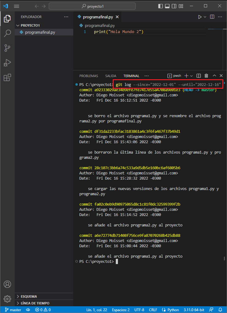 git log --since=