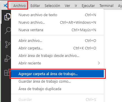 VSCode área de trabajo