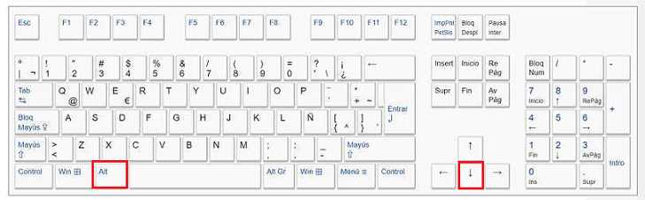 atajo de teclado mover linea hacia abajo edición VSCode