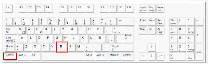 mostrar u ocultar la barra lateral con atajo de teclado VSCode