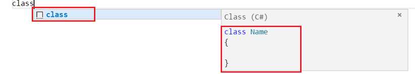 fragmento de código Intellisense VSCode