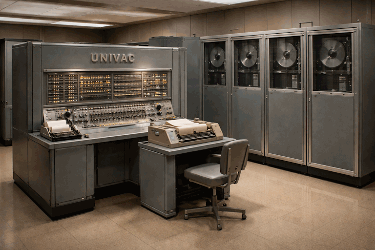 UNIVAC I en sala de cómputo