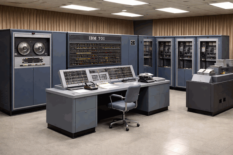 IBM 701 en centro de cómputo