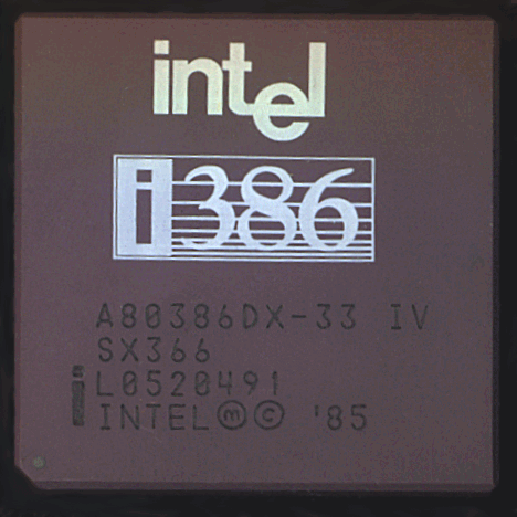 Intel 80386 en encapsulado PGA