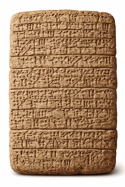 Tablillas de arcilla con escritura cuneiforme