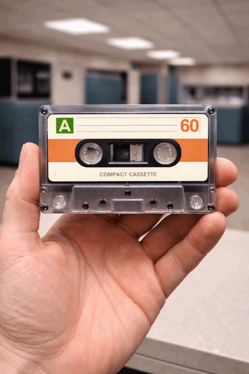 Cinta de cassette usada en microcomputadoras